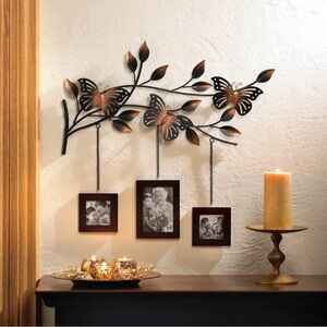 Butterfly Branch Metal Wall Decor in Bronze